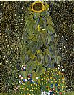 Gustav Klimt Canvas Paintings - The Sunflower